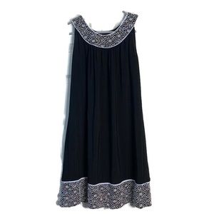 Dress Barn Black White Sparkle Sleeveless Dress